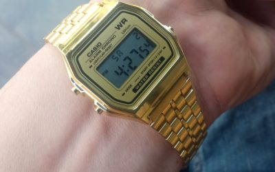 Casio A158WETG-9AVT Digital Vintage Gold Metal Watch