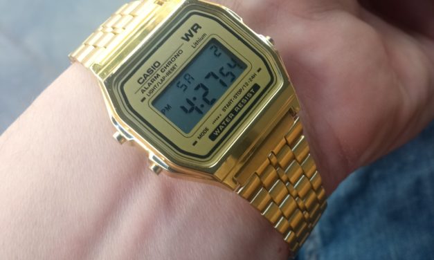 Casio A158WETG-9AVT Digital Vintage Gold Metal Watch