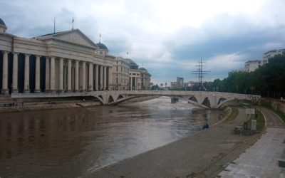 Skopje City Center in North Macedonia Summer 2022