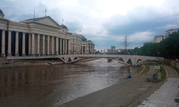 Skopje City Center in North Macedonia Summer 2022