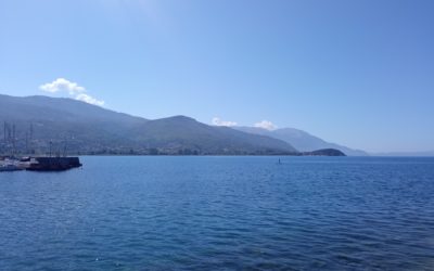 Summertime in Lake Ohrid, North Macedonia in the Balkans